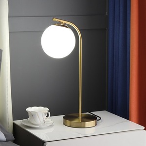 Modern Brass <b>Table</b> Lamp Minimalist Bedroom Bedside Desk Lamp Living Room Hotel Decor Lighting Fixtures - Product Image 2