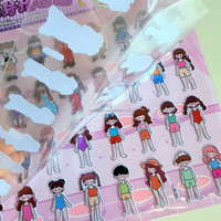 Autocollants 3D Gonflés pour Déguisements avec Autocollants Holographiques Anime, Autocollants Bulle Fille Dessin Animé, Bricolage Enfant, Vente en Gros