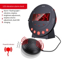 Reloj Despertador con Vibración Fuerte para Personas Sordas, con Problemas de Audición, Ancianos y Personas Dormilones, Reloj Digital con Vibración para el Hogar