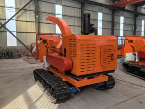 Trituradora de madera móvil tipo oruga trituradora de ramas de madera astilladora - Product Image 2