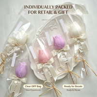 Bougie parfumée à la tulipe, artisanale et personnalisée, en gros, bougies en forme de bouquet de fleurs pour cadeaux et décoration intérieure