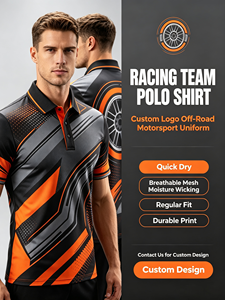 <span class=keywords><strong>Polo</strong></span> da Uomo Personalizzata Originale di Fabbrica per Corse Automobilistiche, Maglia a Maniche Corte in Rete per Team Motociclistici, Grafica Auto OEM - Product Image 4