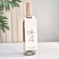 Étiquette de luxe écologique pour le cou des bouteilles de vin, whisky, jus – Étiquettes suspendues personnalisables en carton