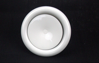 FK021 Vanne à disque d'alimentation en air en fer thermolaqué de 4 pouces, diffuseur d'air rond pour système de ventilation de climatisation, tête de conduit de 100 mm