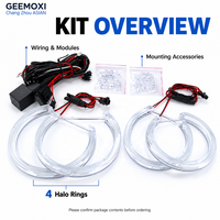 Anneaux halo LED Angel Eyes pour BMW Série 3 E46 1998-2005, feux de jour SMD ultra lumineux, kit de rétrofit pour phares