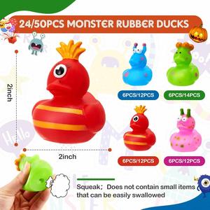 Patito Flotante de Baño de 2 Pulgadas, Temática Festiva, para Rellenar Bolsas de Regalo de Cumpleaños, Monster Fun - Product Image 4
