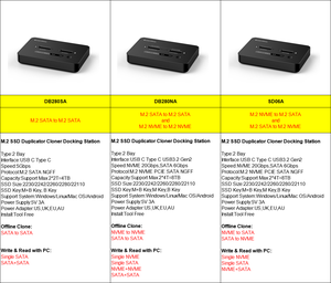 Blueendless dual Bay M2 NVMe SATA SSD Cloner สถานีเชื่อมต่อ M2 NVMe SATA SSD duplicator Cloner M2 SATA NGFF - Product Image 2