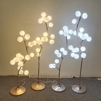 Décorations de mariage dorées, fournitures de décoration d'événements, fleurs artificielles, lampadaires LED pour mariage