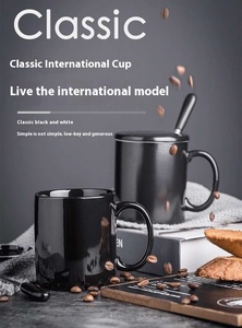 11 once colore Nero magia <span class=keywords><strong>tazze</strong></span> con il cucchiaio PER ZIBO XINYU - Product Image 3