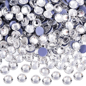 โอเลีย ขายส่งคริสตัล AB แก้วฮอตฟิกซ์ คริสตัลติดเสื้อผ้าแบบแบน  ขนาด SS10 สำหรับติดชุดแต่งงาน - Product Image 2