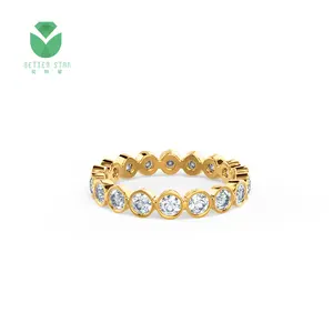 BetterStar-anillo de compromiso de diamante con diseño personalizado para mujer, joyería fina con diamantes cultivados en HPHT Lab, anillo de boda CVD Lab