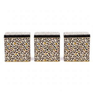 ชุดจัดเก็บของโลหะสี่เหลี่ยม-80x120มม. (ชุด3) ลายเสือดาวสีทองดีไซน์ LEO - Product Image 2