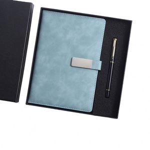 Cuaderno de Cuero Suave A5 de Alta Calidad al por Mayor con Bolígrafo para Hombre, Juego de Regalo de Cuaderno y Bolígrafo con Logotipo Personalizado - Product Image 2