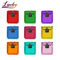 Mallette de rangement pour disques vinyles en aluminium acrylique 50 LPs Colorful Transparent Acrylic 12 "LP Box