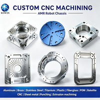 Châssis de robot AMR de fraisage CNC 5 axes OEM en aluminium 5052, raccords structurels personnalisés pour système de robot mobile autonome industriel