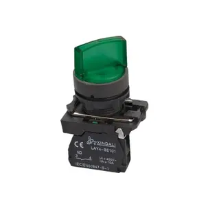 LAY4-EK2365 illuminated electrical push button switch 22mm push button led light 24v