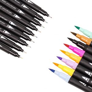 New Acrylic <b>Paint</b> Water Color Art Marker <b>Pen</b> Dual Tips Brush <b>Paint</b> Marker <b>Pen</b> Set for Kids and Adults - Product Image 5