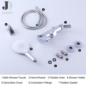 Ensemble de robinets de douche, <span class=keywords><strong>baignoire</strong></span>, salle de bain chaude <span class=keywords><strong>et</strong></span> froide murale - Product Image 6