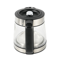 1.2L + 0.4L Borosilicate résistant à la chaleur Double couche deux-en-un appareil ménager théière Pot bouilloire électrique en verre