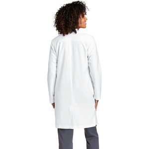 Blouse de laboratoire longue personnalisée pour femme, 3 poches, en popeline de polyester, uniforme d'hôpital, broderie personnalisée - Product Image 3