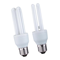Ampoule CFL en forme de U 2U Tube 15W B22 Lumière blanche douce et chaude 2700K Lampe à économie d'énergie CRI 80 8000h