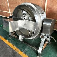 Chaudière de cuisson industrielle à double enveloppe en acier inoxydable 200L, prix usine