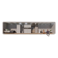 Maison conteneur en aluminium à deux étages, structure en aluminium, chauffage au sol électrique en graphène, séjour dans une zone panoramique, villa mobile, hôtel