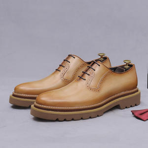 High Quality Men's Formal Shoes Square Toe Lace-Up Breathable Anti-Slip Career men' leather Dress Shoes&<b>Oxford</b> - Product Image 6