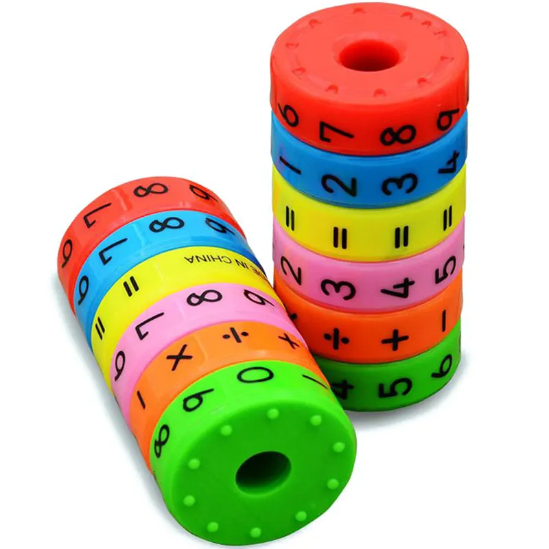 WoYing Mainan Pendidikan Anak Montessori, 6 Buah Mainan Edukatif Plastik untuk Anak-anak, Mainan Belajar Angka Matematika