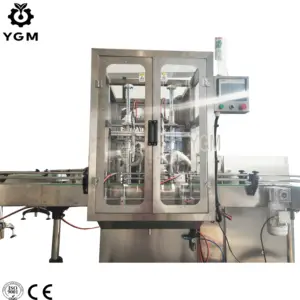 Shanghai manufacturer automatic plastic bottle filler for cosmetic cream jar packing filling sealing and labeling machine line