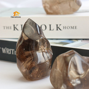 Đá quý tự nhiên đồ trang trí khoáng sản pha lê khắc Thạch Anh Khói ngọn lửa tháp - Product Image 4