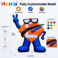 Mascotte publicitaire gonflable géante de 7 m, personnage de dessin animé gonflable de marque réputée, costume de personnage de film gonflable pour centre commercial
