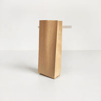 Sac en papier kraft imprimé personnalisé à fond plat en aluminium, emballage pour café, emballage thermoscellable, fermeture à languette, réutilisable, stockage alimentaire en PE