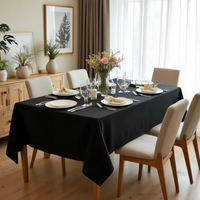 Nappe anti-déversement à construction sans couture 57x102 pouces (145x260 cm) en polyester doux pour la décoration de table de buffet de jardin