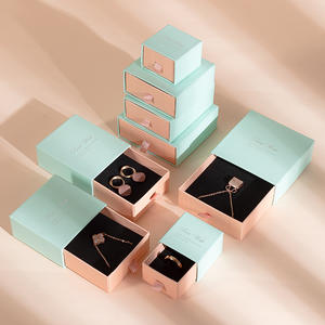 Boîte à bijoux en carton rigide personnalisable en gros avec logo, tiroir coulissant, boîte cadeau en papier pour emballage de boucles d'oreilles - Product Image 3