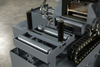 Équipement de sciage de métaux semi-automatique de haute précision Machine de découpe d'angle de 33cm Machine de découpe de scie à ruban horizontale robuste