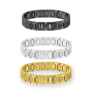 Trending Fashion Korean Anti Tarnish Solid Gold Plated Jewelry Stainless Steel <b>Bracelet</b> <b>for</b> <b>Men</b> Women - Product Image 1