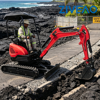 Mini-excavatrice ZIVEAO, mini-pelleuse de 2,1 tonnes avec accessoires, micro-excavatrice, mini-pelleuse, machine d'excavation