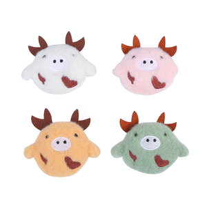 Jouet à mâcher en peluche en forme de vache mignon, très populaire, pour animaux de compagnie, interactif et amusant, pour le nettoyage des dents, fournitures pour animaux, jouets pour chats en gros - Product Image 1
