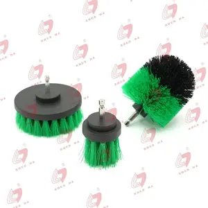 3Pcs Escovas de limpeza para banheiro Cozinha Car Piscina Tile Carpet Drill Electric Scrubber Brush Set