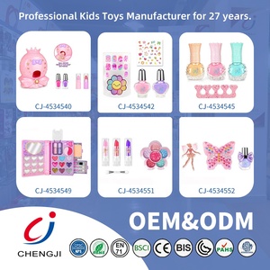 Chengji Beauty Fashion Toys Diy Juego de simulación Pink Girl Game Nail Make up <span class=keywords><strong>Kit</strong></span> Caja de juguetes cosméticos - Product Image 6