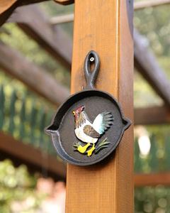 Mini poêle en fonte tenture murale coq conception peinture colorée pour chef de ferme Cusine décoration de charme Vintage - Product Image 3