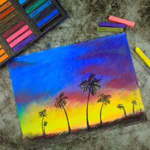 Artecho 72pcs 부드러운 파스텔 스퀘어 컬러 드로잉 분필 스틱 세트 학교 크레용 미술 용품 - Product Image 6