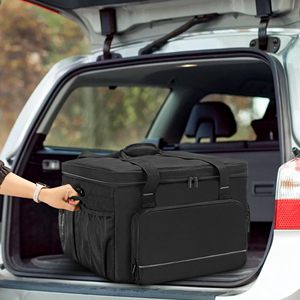 Estuche de Transporte Portátil de Doble Capa con Compartimento para Laptop, Correa de Hombro y Ruedas, Bolsa de Almacenamiento para Impresora Móvil de Viaje, Muestra Gratuita - Product Image 4