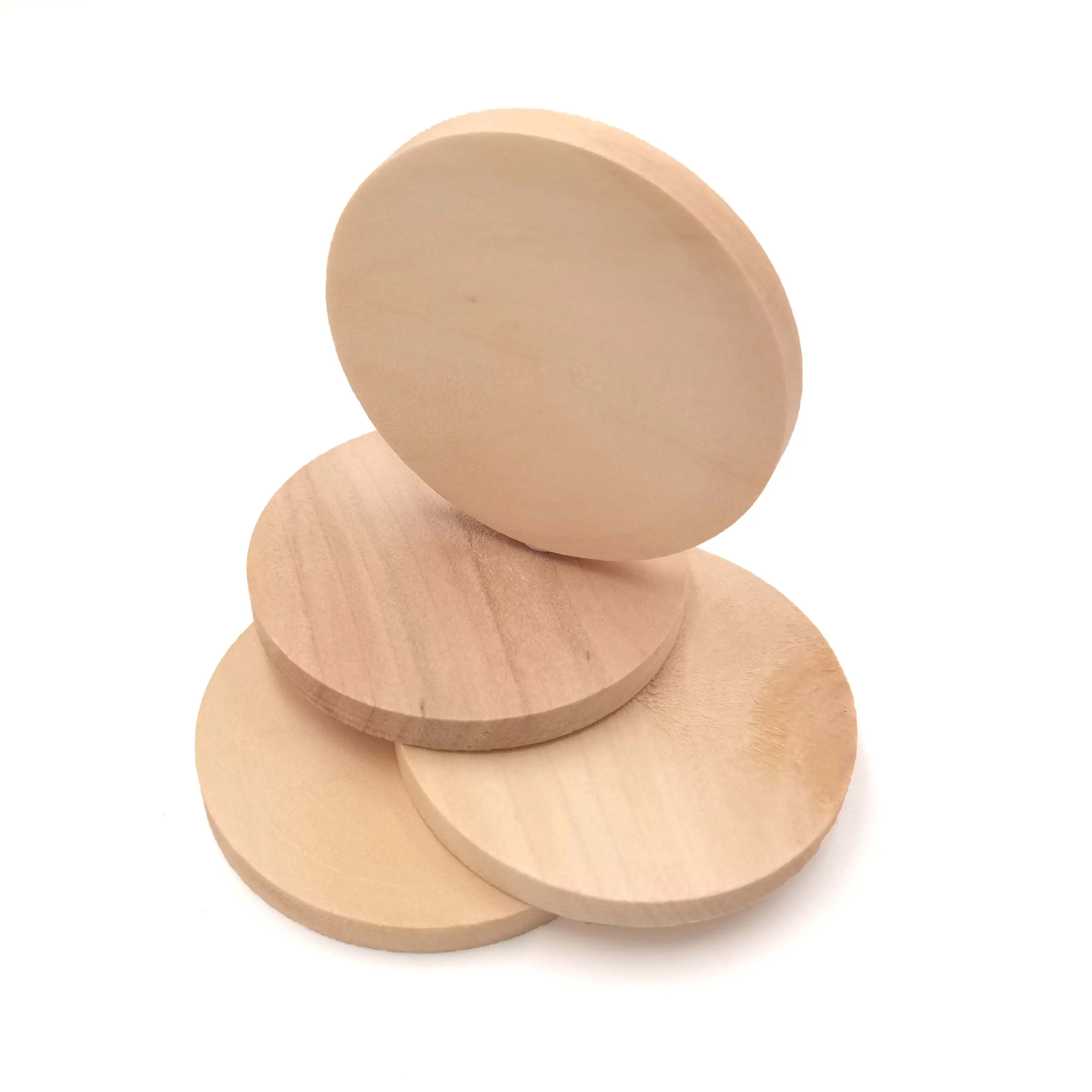 50pcs 25~50mm solid wood thick round wood craft material for creative diy project