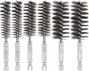 Spazzola per trapano a 1/4 "stinco esagonale in acciaio inox a filo intrecciato spazzola per trapano, spazzola metallica rotonda con setole <span class=keywords><strong>di</strong></span> diverse dimensioni - Product Image 6