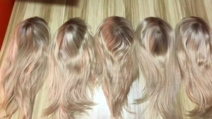 HQ кожа парик цвет корня 8 может служить в качестве цвет 25 100% человеческих волос парик для женщин - Product Image 3