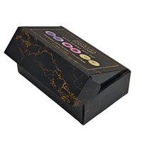 Boîte d'emballage personnalisée pour bombes de bain, écologique, biodégradable, recyclée, avec laminage mat noir, pour cosmétiques, soins de la peau, sérum, rectangulaire