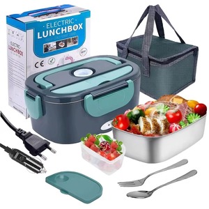 Electric Lunch Box Heated Food Container Portable Meal Warmer Lunch Organizer for Office School Travel - Product Image 1
