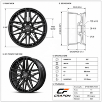Jantes en alliage d'aluminium forgé monobloc CF 21-22 pouces 5x108 PCD pour Zeekr 001 SUV Sport, moyeux personnalisés ODM, nouveauté